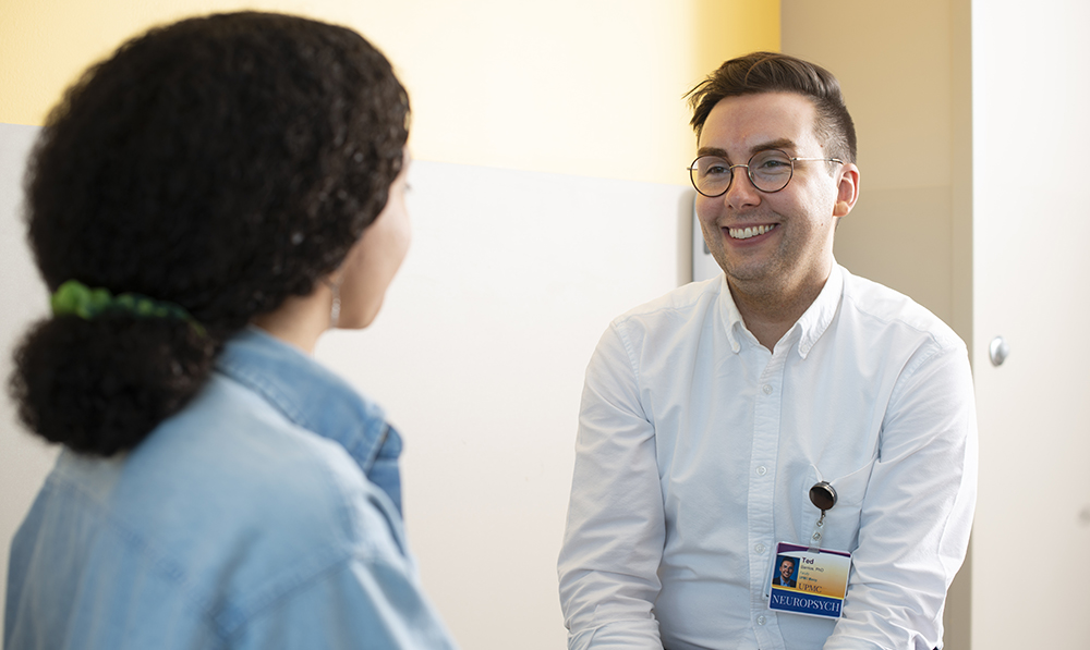 Neurospsychology physician assessing patient